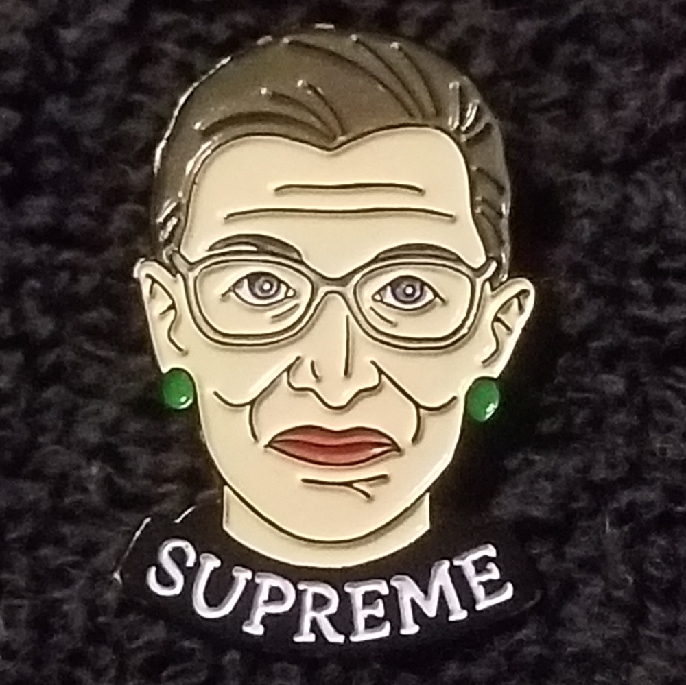 Ruth Bader Ginsberg RBG enamel pin Supreme by The Found